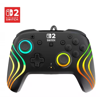 Gamepad Turtle Beach Afterglow Wave zwart bekabelde RGB-gamepad voor Nintendo Switch / Switch 2, USB-C, 3 m kabel