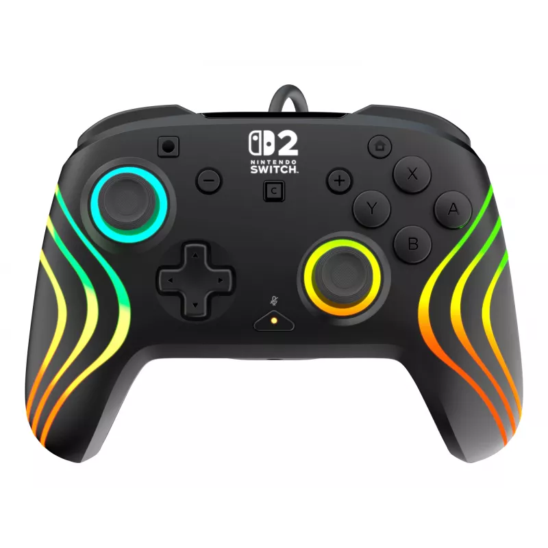 Gamepad Turtle Beach Afterglow Wave zwart bekabelde RGB-gamepad voor Nintendo Switch / Switch 2, USB-C, 3 m kabel