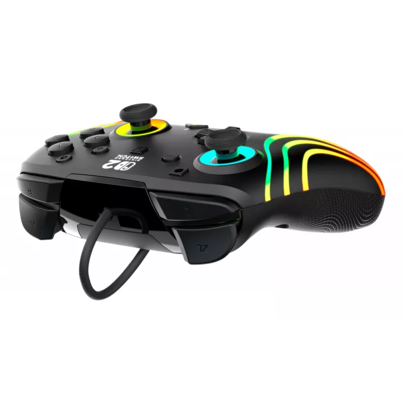 Gamepad Turtle Beach Afterglow Wave zwart bekabelde RGB-gamepad voor Nintendo Switch / Switch 2, USB-C, 3 m kabel