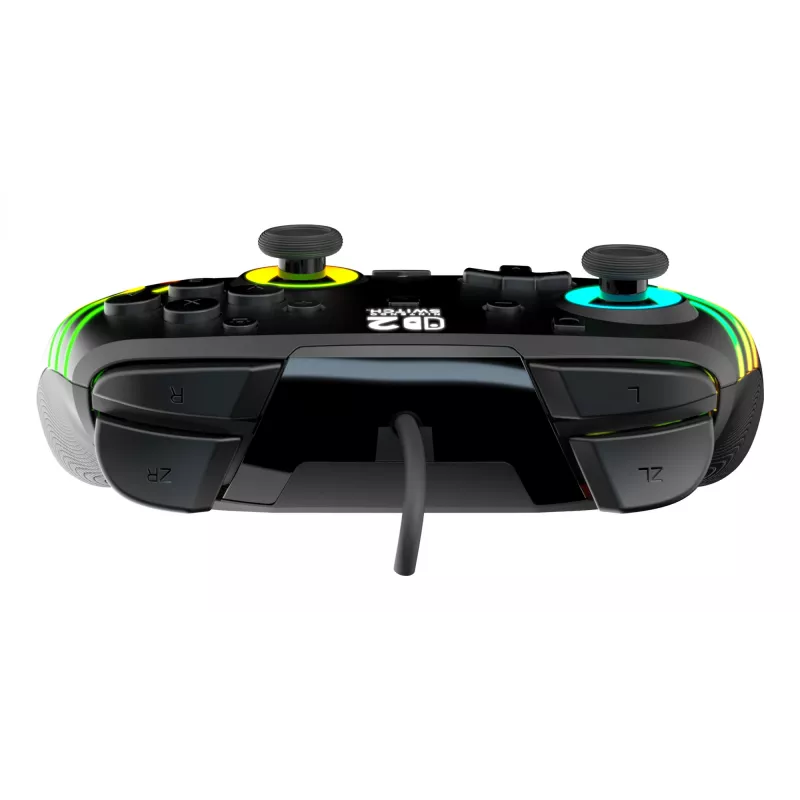 Gamepad Turtle Beach Afterglow Wave zwart bekabelde RGB-gamepad voor Nintendo Switch / Switch 2, USB-C, 3 m kabel