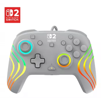 Bekabelde RGB-gaming-controller Turtle Beach Afterglow Wave grijs – USB-C, 3 m kabel, voor Nintendo Switch / Switch 2 / Switch OLED
