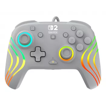 Bekabelde RGB-gaming-controller Turtle Beach Afterglow Wave grijs – USB-C, 3 m kabel, voor Nintendo Switch / Switch 2 / Switch OLED