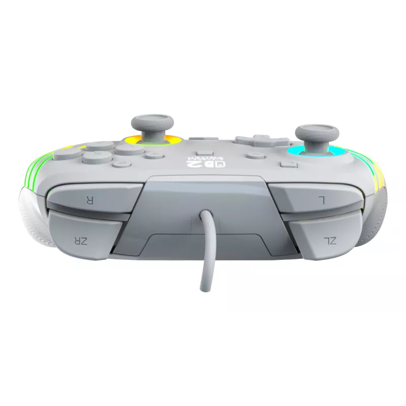 Bekabelde RGB-gaming-controller Turtle Beach Afterglow Wave grijs – USB-C, 3 m kabel, voor Nintendo Switch / Switch 2 / Switch OLED