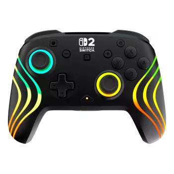 Draadloze RGB-gaming-controller Turtle Beach Afterglow Wave zwart voor Nintendo Switch 2 — Bluetooth/USB-C, ingebouwde accu 20 u, 3 m kabel