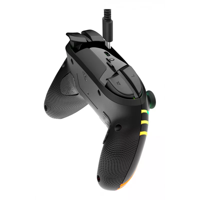 Draadloze RGB-gaming-controller Turtle Beach Afterglow Wave zwart voor Nintendo Switch 2 — Bluetooth/USB-C, ingebouwde accu 20 u, 3 m kabel