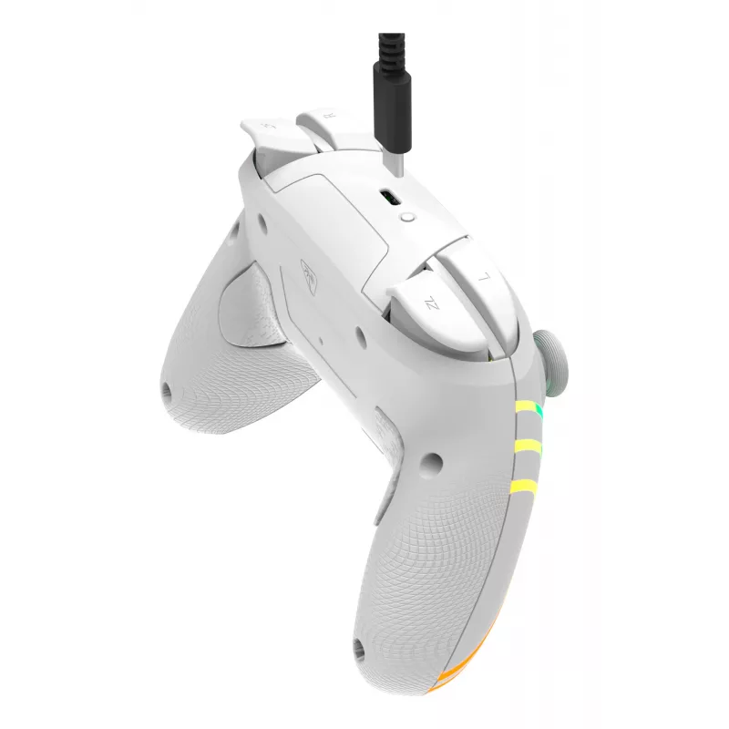 Draadloze RGB-gaming-controller Turtle Beach Afterglow Wave wit voor Nintendo Switch 2, Bluetooth/USB-C, ingebouwde accu 20 u, 3 m kabel