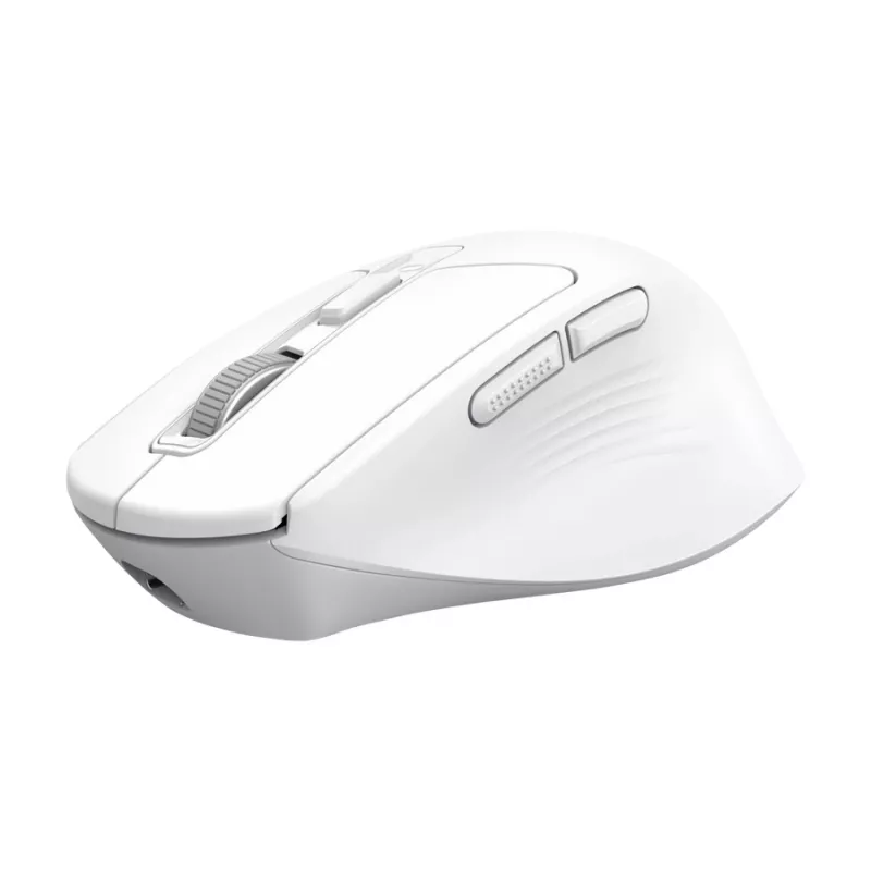 Draadloze rechtshandige bureaumuis TRUST Niven – RF + Bluetooth, 3200 DPI, 7 toetsen, muiswiel, wit
