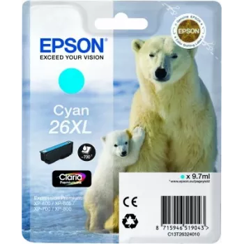 Epson Polar bear singlepack cyaan 26XL Claria Premium Ink