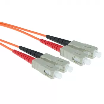 ACT 1 meter LSZH multimode 62.5/125 OM1 glasvezel-patchkabel duplex met SC-stekkers