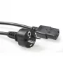 ACT Powercord netkabelstekker CEE 7/7 stekker (recht) - C13 zwart 2,5 m