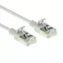 ACT grijs 3 meter LSZH U/FTP CAT6A datacenter slimline patchkabel snagless met RJ45-stekkers