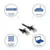 ACT zwart 0,5 meter LSZH U/FTP CAT6A datacenter slimline patchkabel snagless met RJ45-stekkers