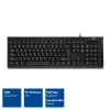 ACT zakelijk toetsenbord USB (Qwerty/US-layout), Full-Size (100%), bedraad, USB, membraan, QWERTY, zwart