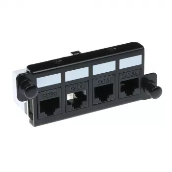 Adapter ACT FA2057 voor 4 x Keystone UTP zwart