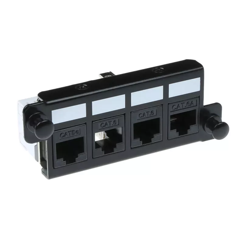 Adapter ACT FA2057 voor 4 x Keystone UTP zwart