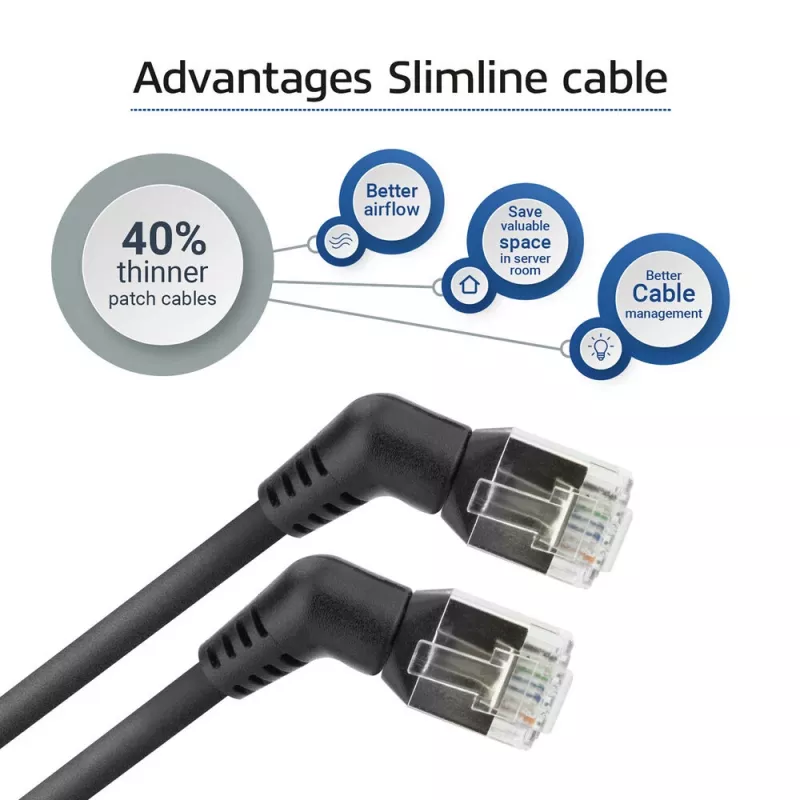 Netwerkkabel ACT DD1901 Cat6 U/FTP (STP) 1 m RJ-45 zwart