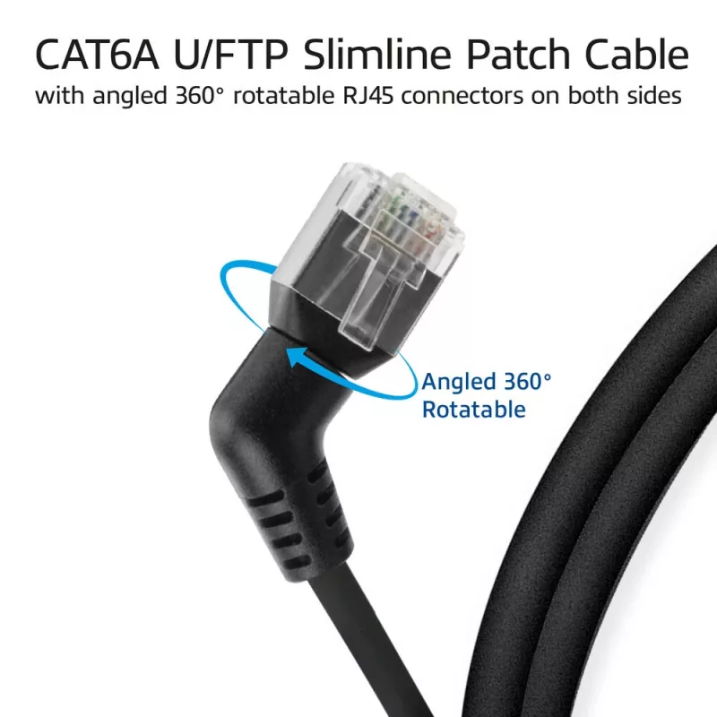 Netwerkkabel ACT DD1902 Cat6 U/FTP (STP) 2 m RJ-45 naar RJ-45 zwart