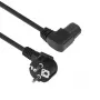 ACT stroomkabel netstekker CEE7/7 stekker (haaks) – C15 (haaks links) IEC60320 zwart 1 m