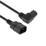 ACT stroomkabel C14 - C15 (haaks links) IEC60320 zwart 0,6 m