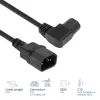 ACT stroomkabel C14 - C15 (haaks links) IEC60320 zwart 0,6 m