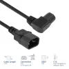 ACT stroomkabel C14 - C15 (haaks links) IEC60320 zwart 1,2 m