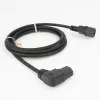 ACT stroomkabel C14 - C15 (haaks links) IEC60320 zwart 1,2 m