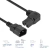 ACT stroomkabel C14 - C15 (haaks rechts) IEC60320 zwart 0,6 m