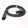 ACT stroomkabel C14 - C15 (haaks rechts) IEC60320 zwart 0,6 m