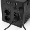 ACT stroomkabel C14 - C15 (haaks rechts) IEC60320 zwart 0,6 m