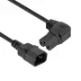 Netkabel ACT C14 naar haakse C15 IEC60320 zwart 2 m H05RN-F 10 A 250 V