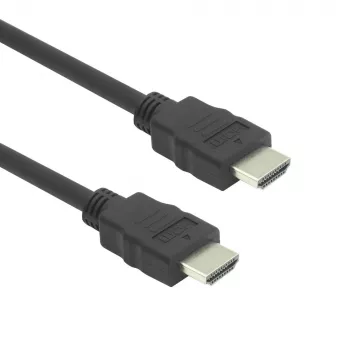 HDMI-kabel ACT AK3871 – 1 m, HDMI Type A naar Type A, HDMI 2.0, 18 Gbit/s, ARC, vergulde contacten, zwart