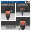 ACT stroomkabel C14 IEC Lock+ Dual Locking - C15 IEC Lock+ zwart 1 m, PC3868