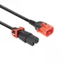 ACT stroomkabel C14 IEC Lock+ Dual Locking - C15 IEC Lock+ zwart 2 m, PC3872