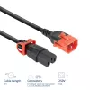 ACT stroomkabel C14 IEC Lock+ Dual Locking - C15 IEC Lock+ zwart 2 m, PC3872