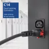 ACT netkabel C14 IEC Lock+ Dual Locking - C15 IEC Lock+ zwart 3 m, PC3876
