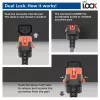 ACT netkabel C14 IEC Lock+ Dual Locking - C15 IEC Lock+ zwart 3 m, PC3876