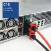 ACT netkabel C14 IEC Lock+ Dual Locking - C15 IEC Lock+ rood 1 m, PC3869