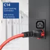 ACT Powercord C14 IEC Lock+ Dual Locking - C15 IEC Lock+ rood 2 m, PC3873
