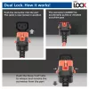 ACT Powercord C14 IEC Lock+ Dual Locking - C15 IEC Lock+ rood 2 m, PC3873
