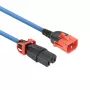 ACT stroomkabel C14 IEC Lock+ Dual Locking - C15 IEC Lock+ blauw 2 m, PC3874