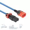 ACT stroomkabel C14 IEC Lock+ Dual Locking - C15 IEC Lock+ blauw 2 m, PC3874