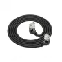 ACT Zwart 5 meter U/UTP CAT6A LSZH Slimline-patchkabel met RJ45-stekkers 90° haaks omlaag naar 90° haaks omlaag