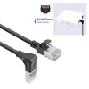 ACT Zwart 2 m U/FTP CAT6A LSZH Slimline-patchkabel met RJ45-stekkers 90° haaks omlaag naar recht