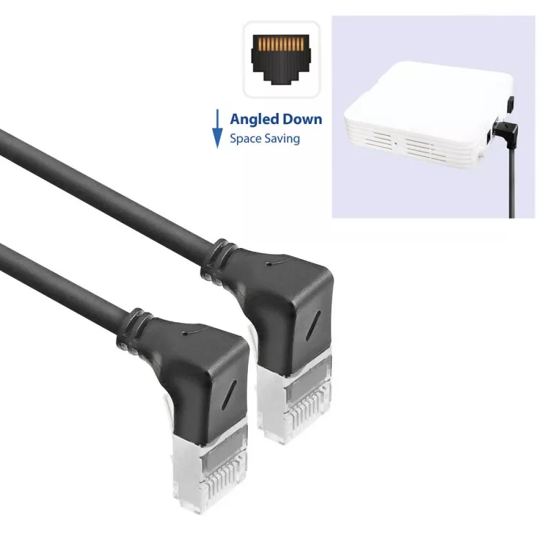Netwerkkabel ACT DA5905 Cat6a U/FTP (STP) RJ-45 naar RJ-45 5 m zwart