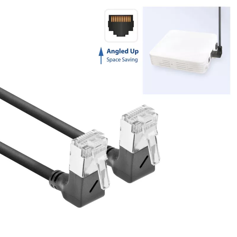 Netwerkkabel ACT DA6901 Cat6a U/FTP (STP) 1 m RJ-45 naar RJ-45 zwart