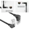 Netwerkkabel ACT DA7900 Cat6a U/FTP (STP) zwart 0,5 m met RJ-45-stekkers, vergulde contacten