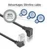 Netwerkkabel ACT DA7900 Cat6a U/FTP (STP) zwart 0,5 m met RJ-45-stekkers, vergulde contacten