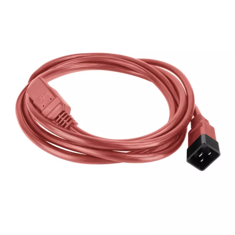 Netkabel ACT C20–C21 IEC60320 rood 1 m, 250 V 16 A