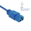 ACT-netkabel C14 naar C21 IEC60320 blauw 1 m, 250 V 10 A