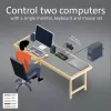 KVM-switch ACT 2-poorts USB-C/HDMI 4K@60Hz AC7922 met USB-toetsenbord/muis, HDMI-video, 100W PD
